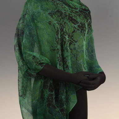 Marbled Single Poncho Green